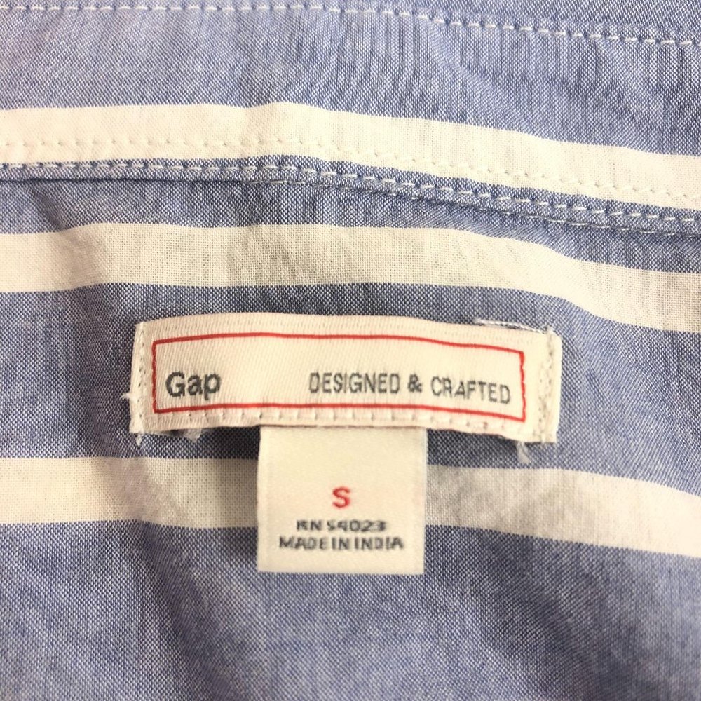 SOLD Gap Blue White Striped Drawstring Dress Sz S - Picture 9 of 11